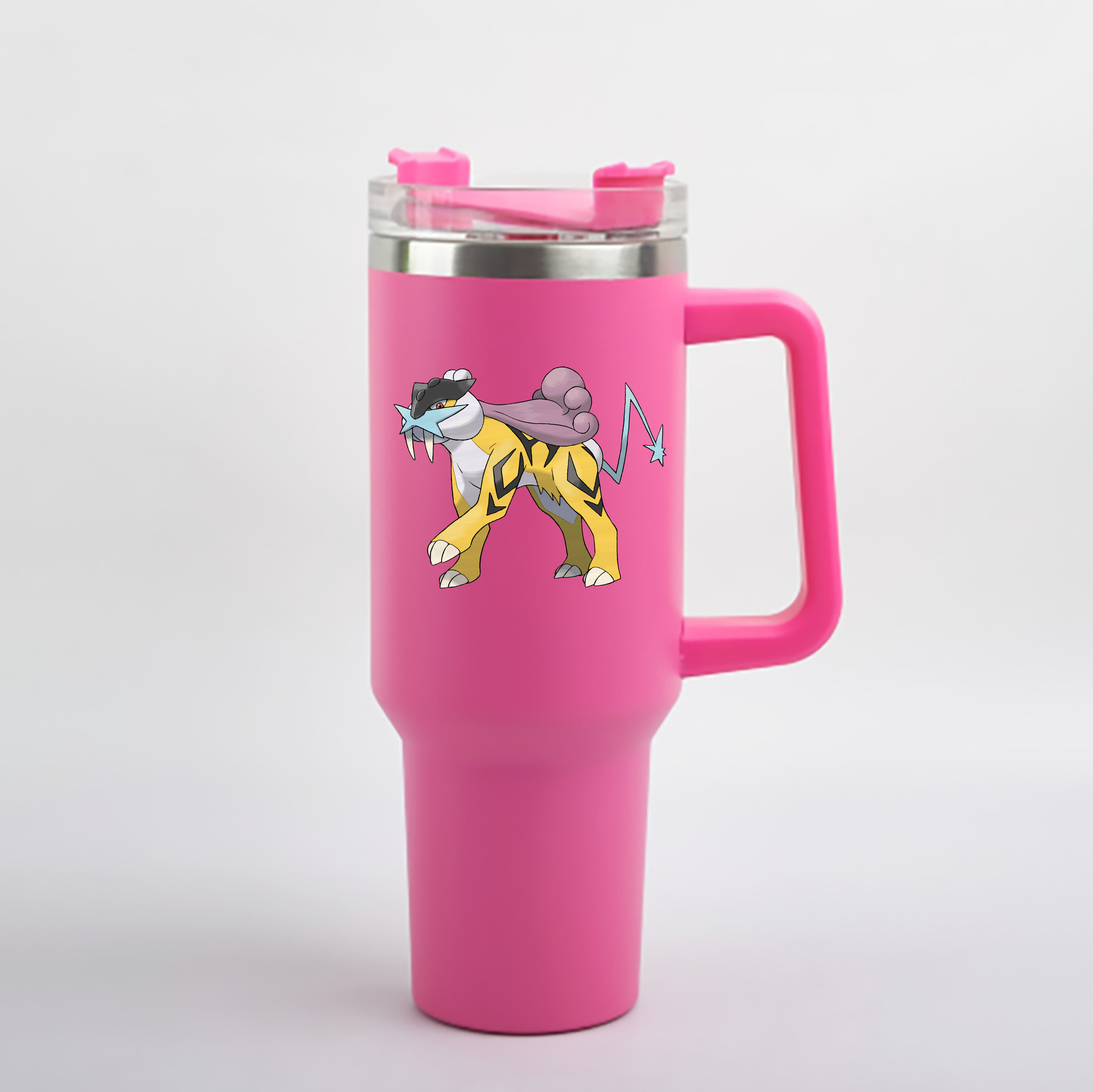 （画像用） ポケットモンスター Pokémon 1200mL車用タンブラー - クリスタルステッカー（プラスチックストロー付き）